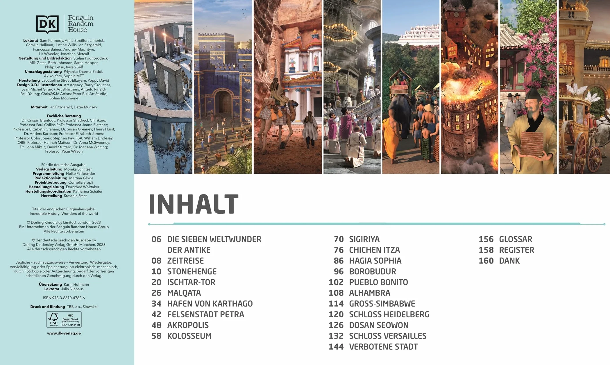 Bauwerke der Menschheit: Vom Kolosseum über die Akropolis bis zur Alhambra. Bauwerke der Weltgeschichte in spektakulären 3-D-Illustrationen. Für Kinder ab 8 Jahren