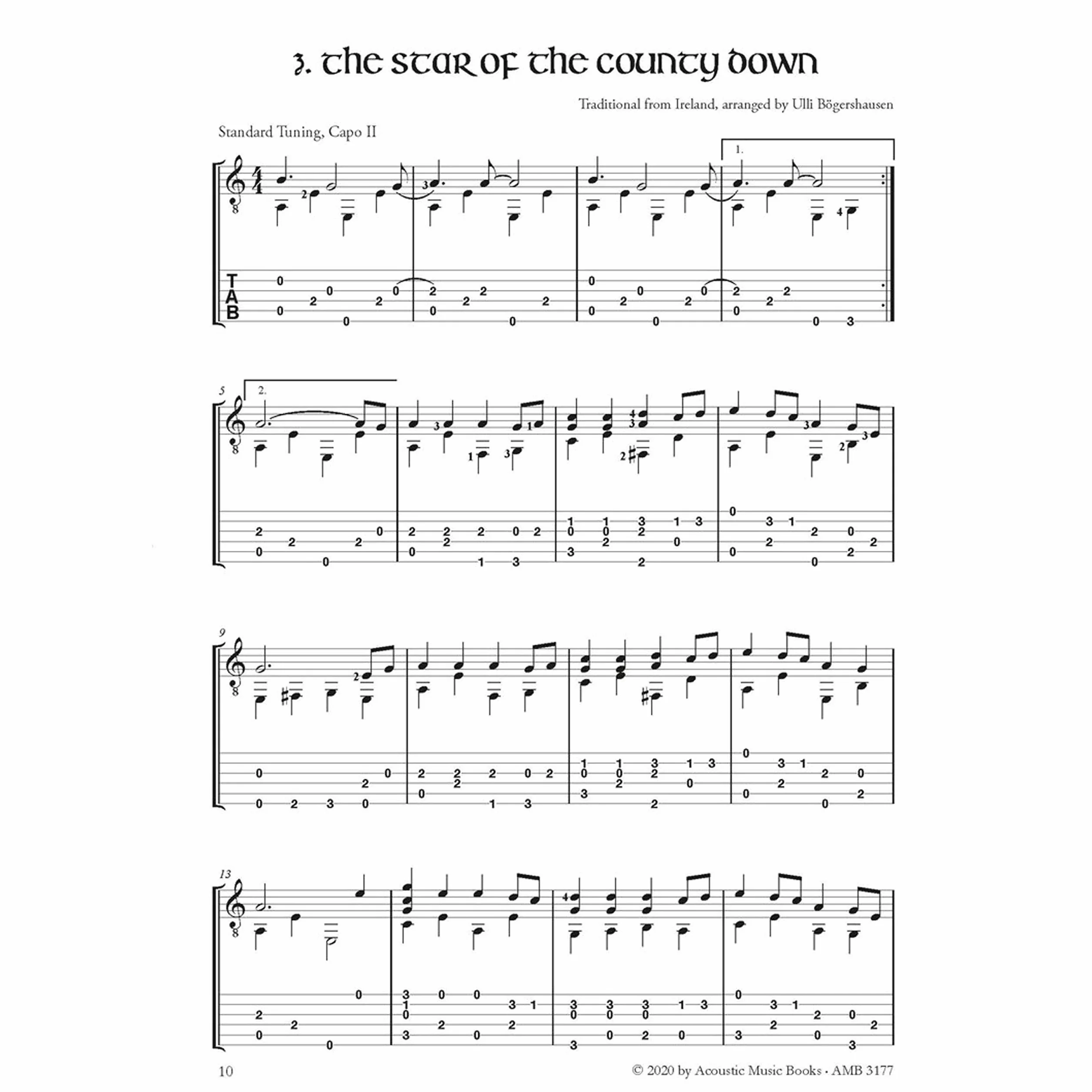 Celtic Fingerstyle Guitar: Traditional Folk Songs in Elegant Guitar Arrangements. Music and Tabs
