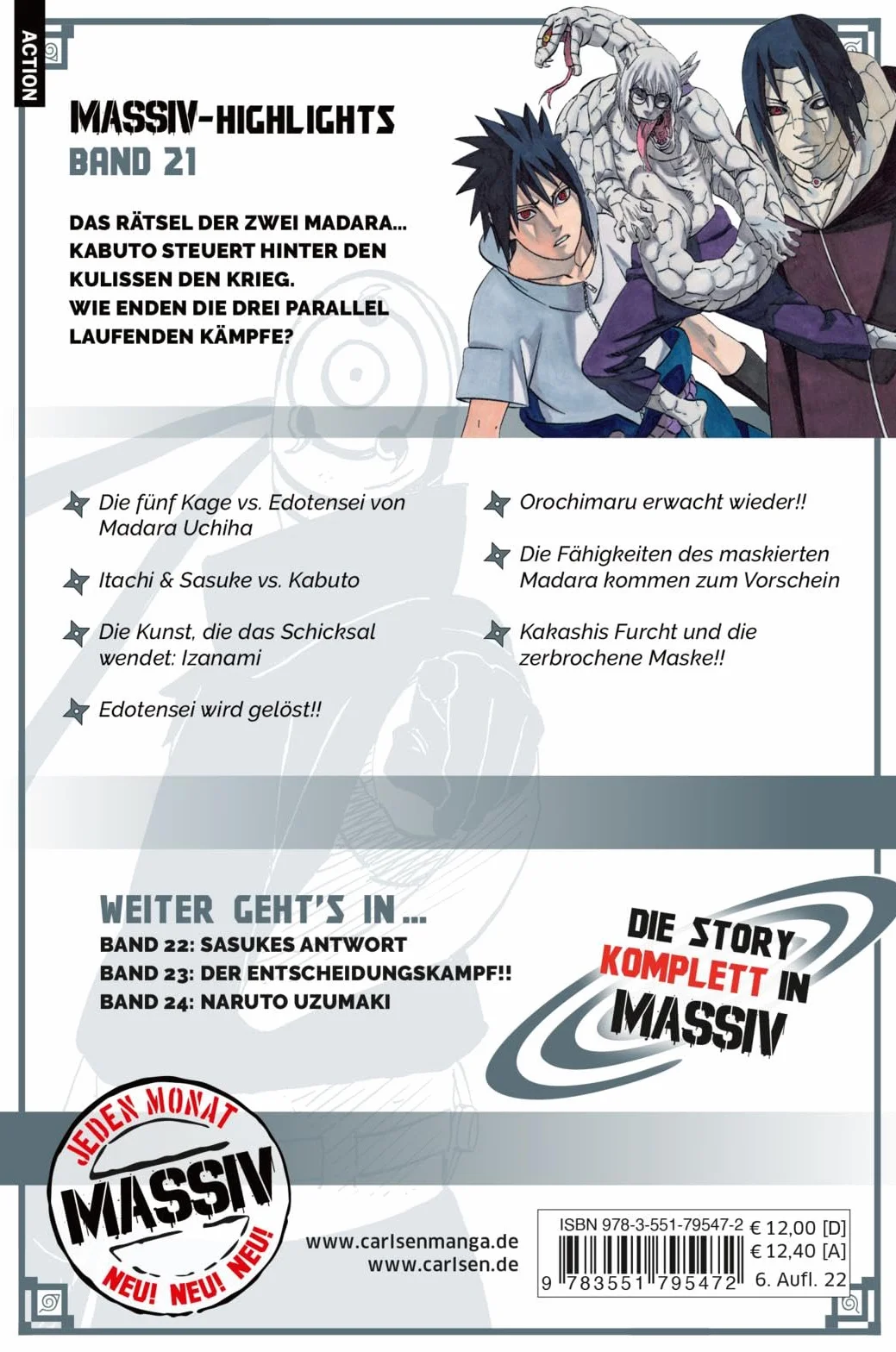 NARUTO Massiv 21: Die Originalserie als umfangreiche Sammelbandausgabe!