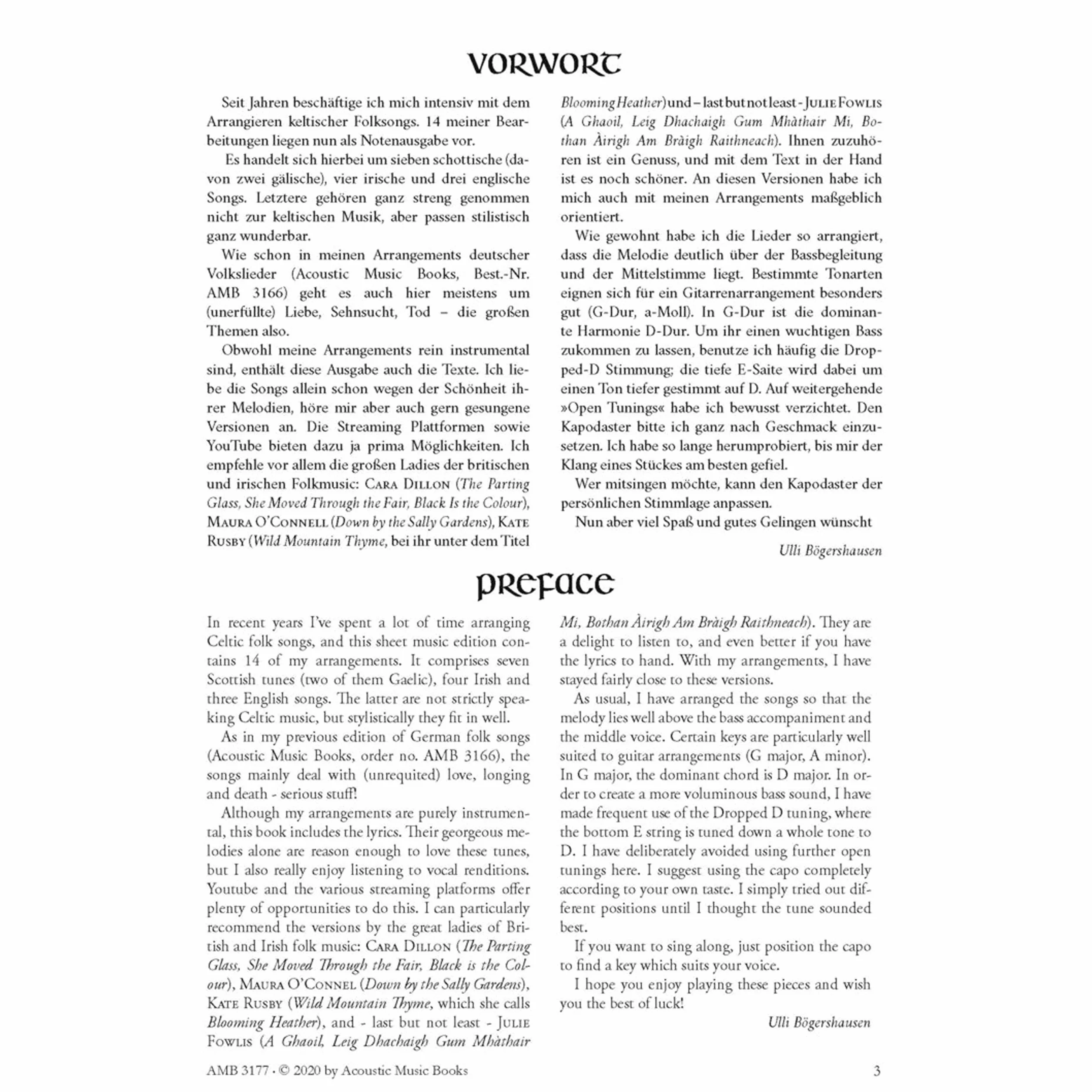 Celtic Fingerstyle Guitar: Traditional Folk Songs in Elegant Guitar Arrangements. Music and Tabs