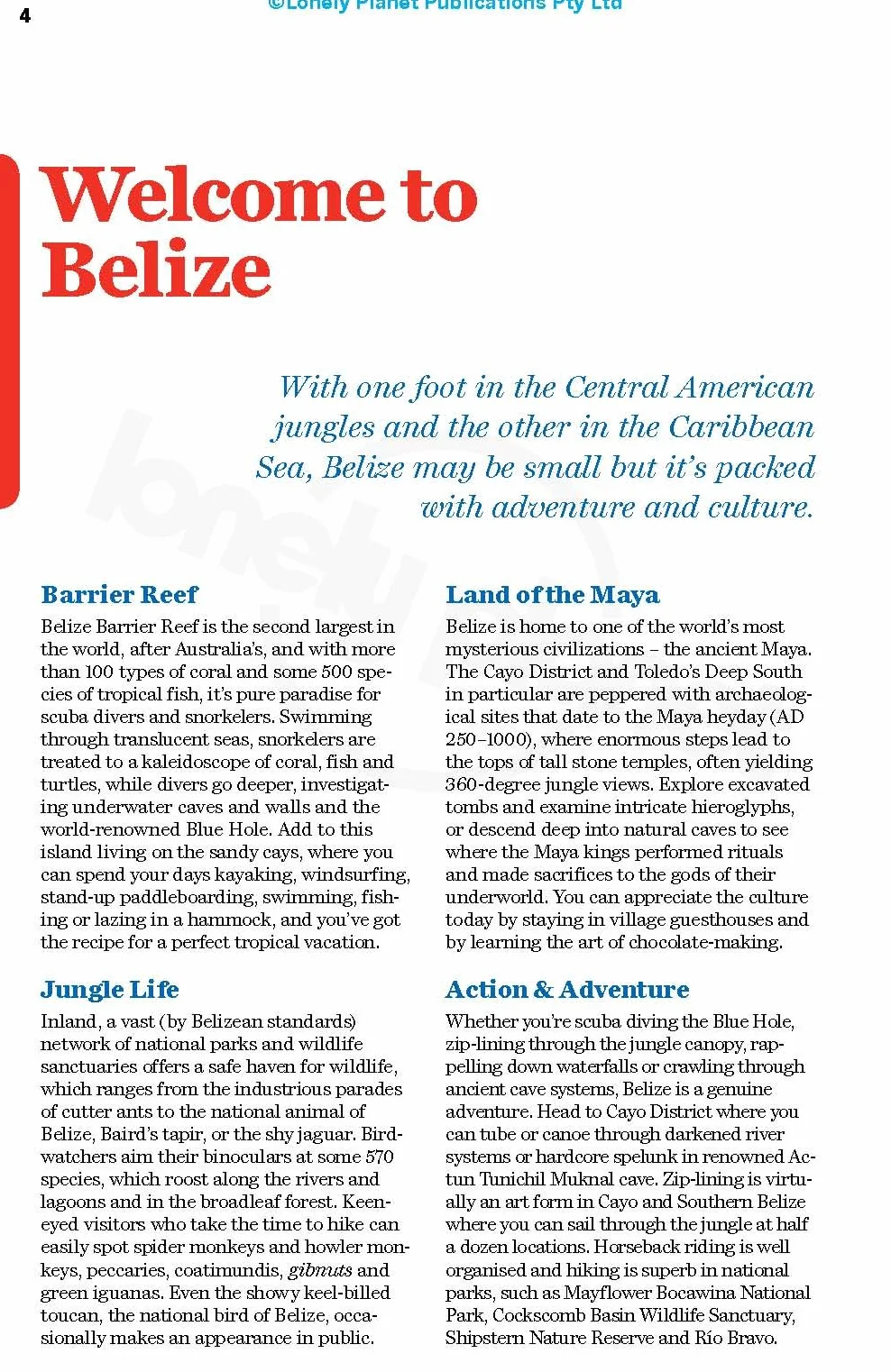 Belize - 6ed - Anglais