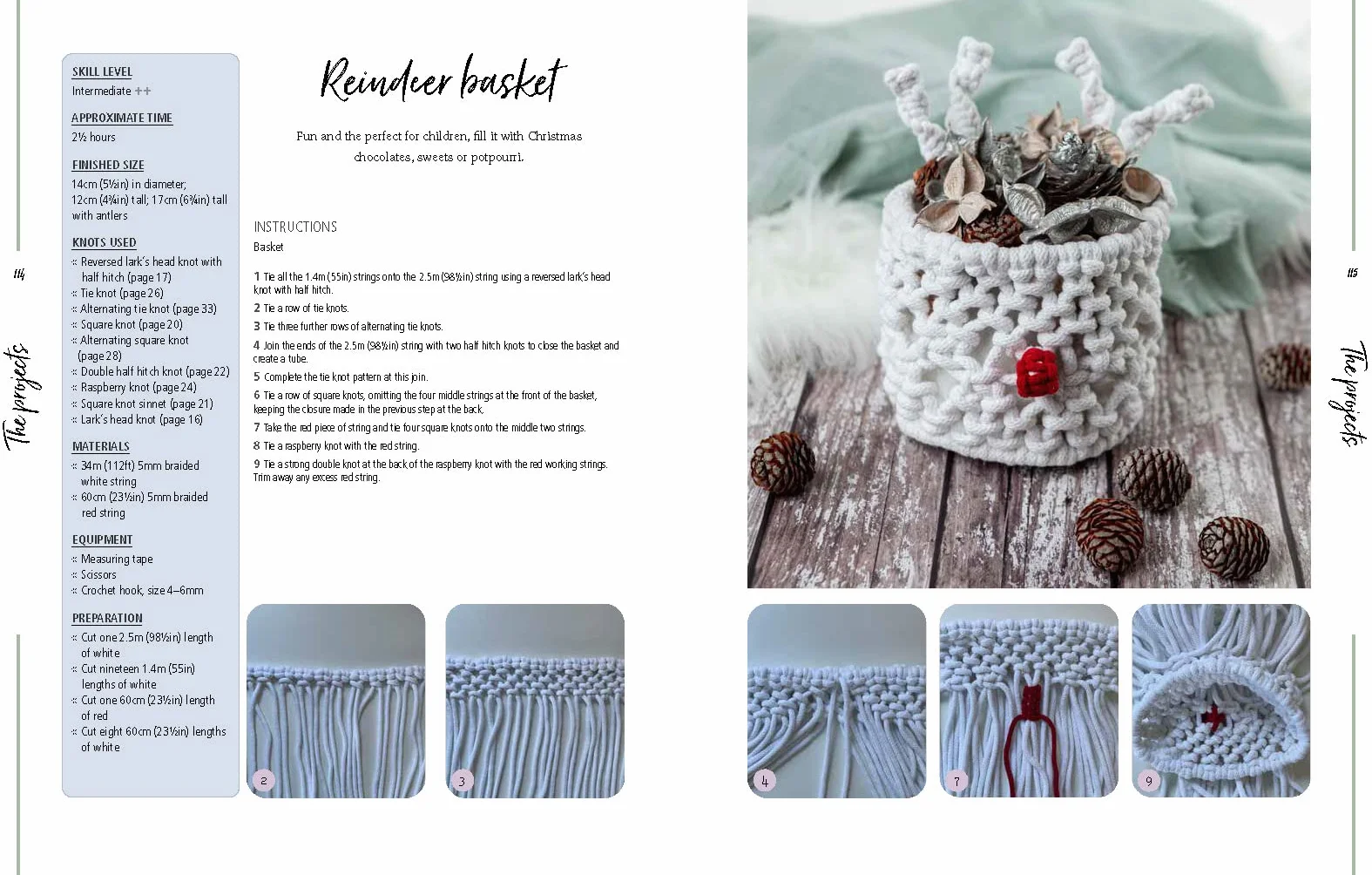 Macrame Christmas: 24 Festive Projects Using Easy Knotting Techniques