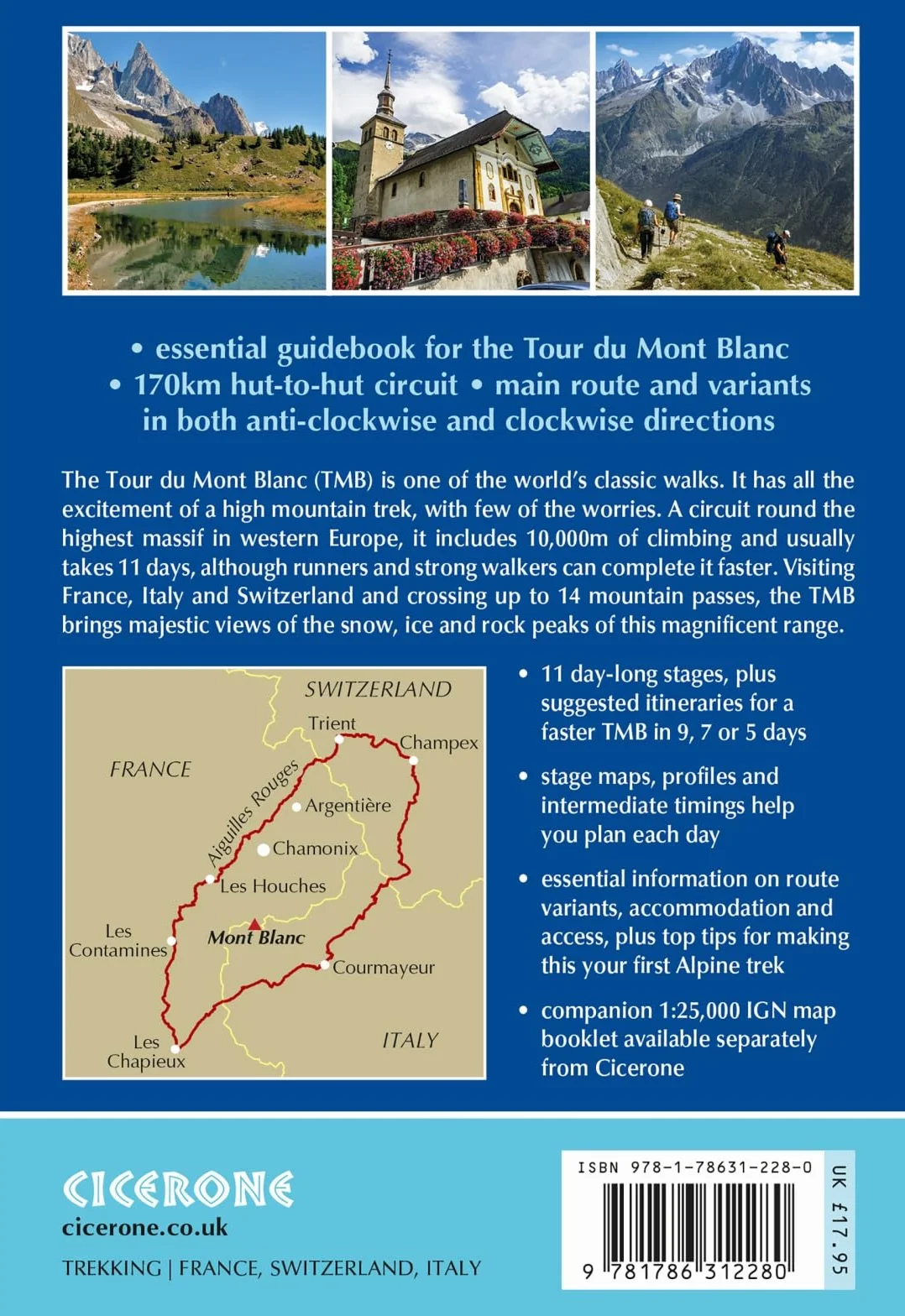 Tour of mont blanc: Classic 170km Hut-To-Hut Hike with Two-Way Route Description