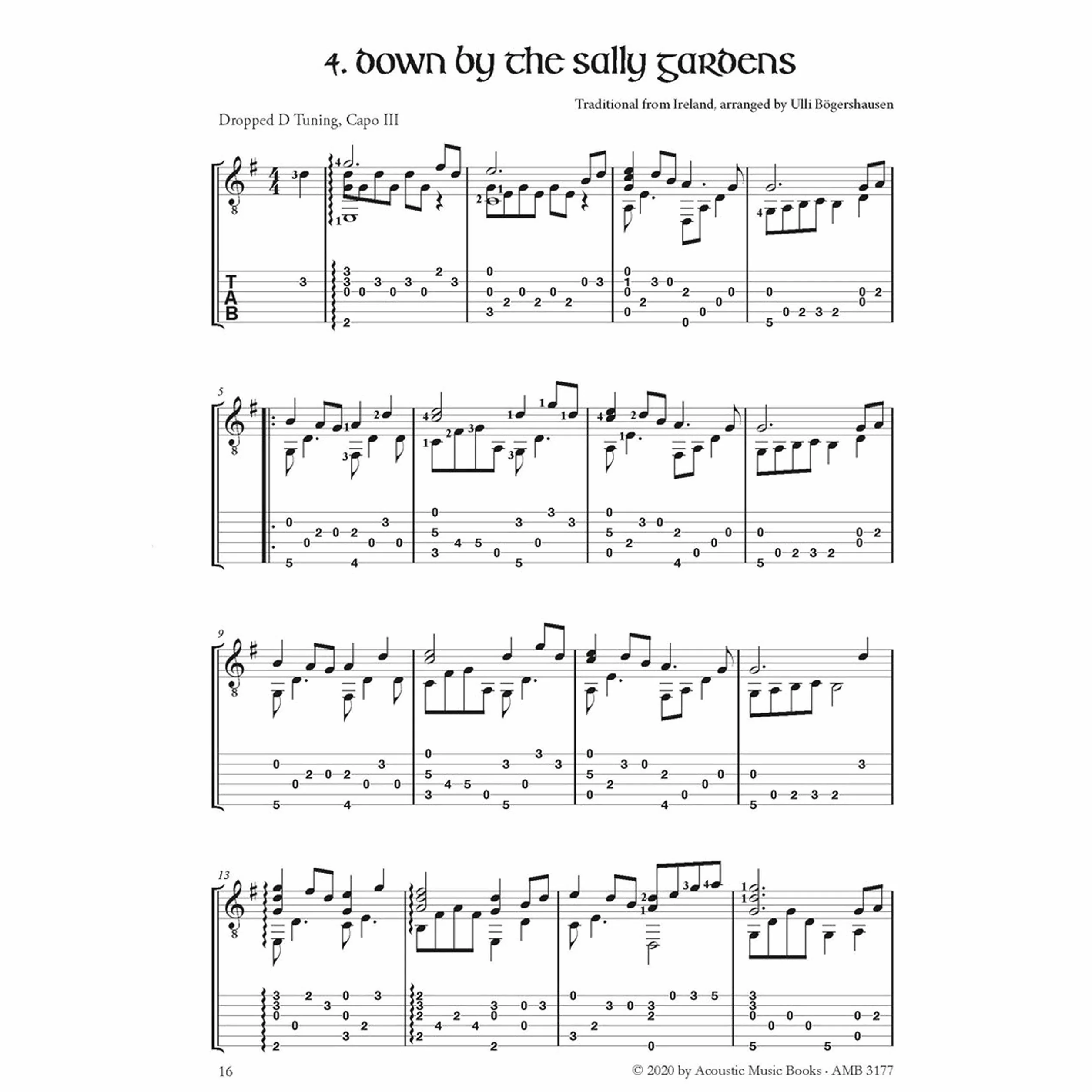 Celtic Fingerstyle Guitar: Traditional Folk Songs in Elegant Guitar Arrangements. Music and Tabs