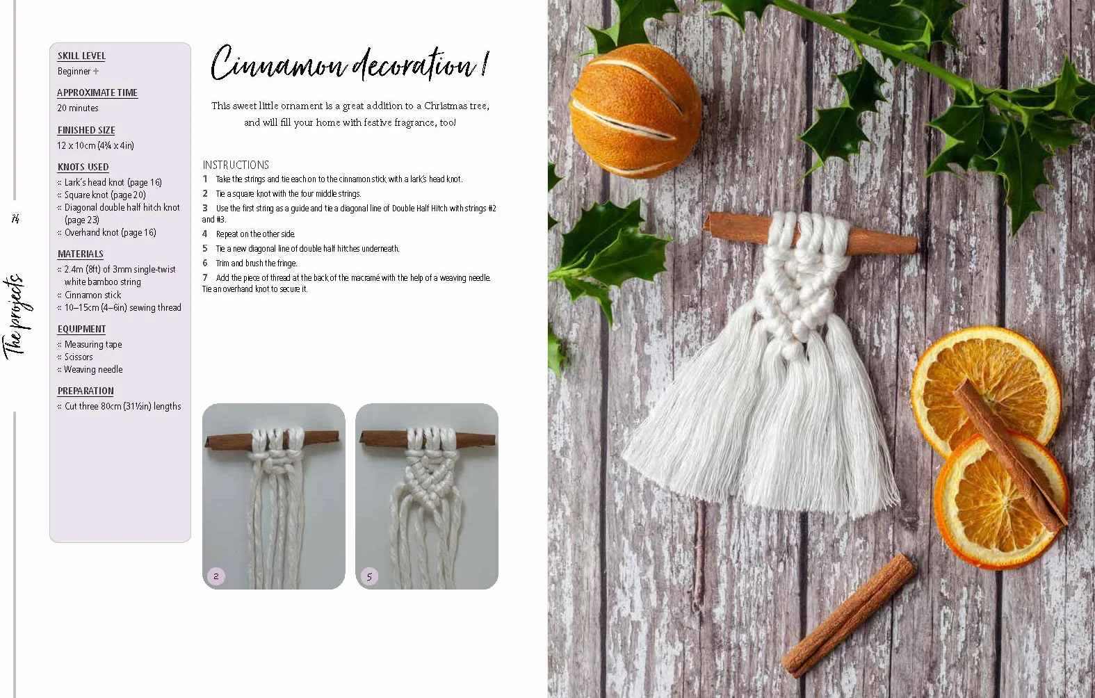 Macrame Christmas: 24 Festive Projects Using Easy Knotting Techniques