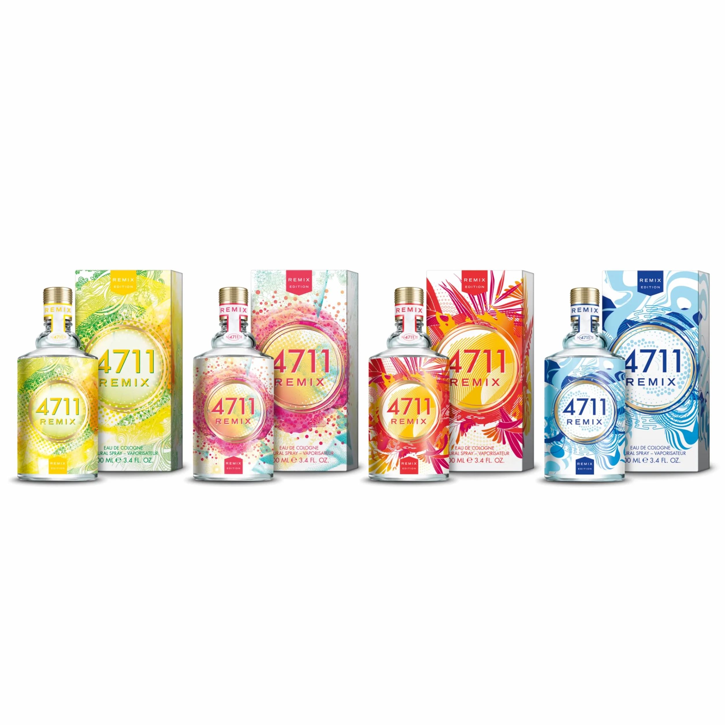 4711® Remix Cologne Sparkling Island I Eau de Cologne - owocowy - rewitalizujący - letni - owocowy i świeży limonka teraz w nowej, błyszczącej mieszance. I Spray z naturalnym rozpylaczem 100 ml