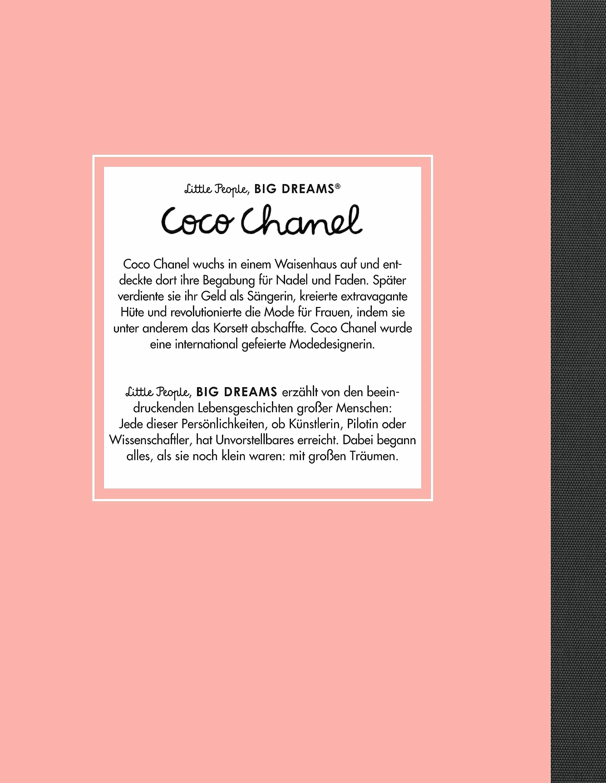 Coco Chanel - Little People, BIG DREAMS (Deutsche Ausgabe): Kinderbuch ab 4 Jahre