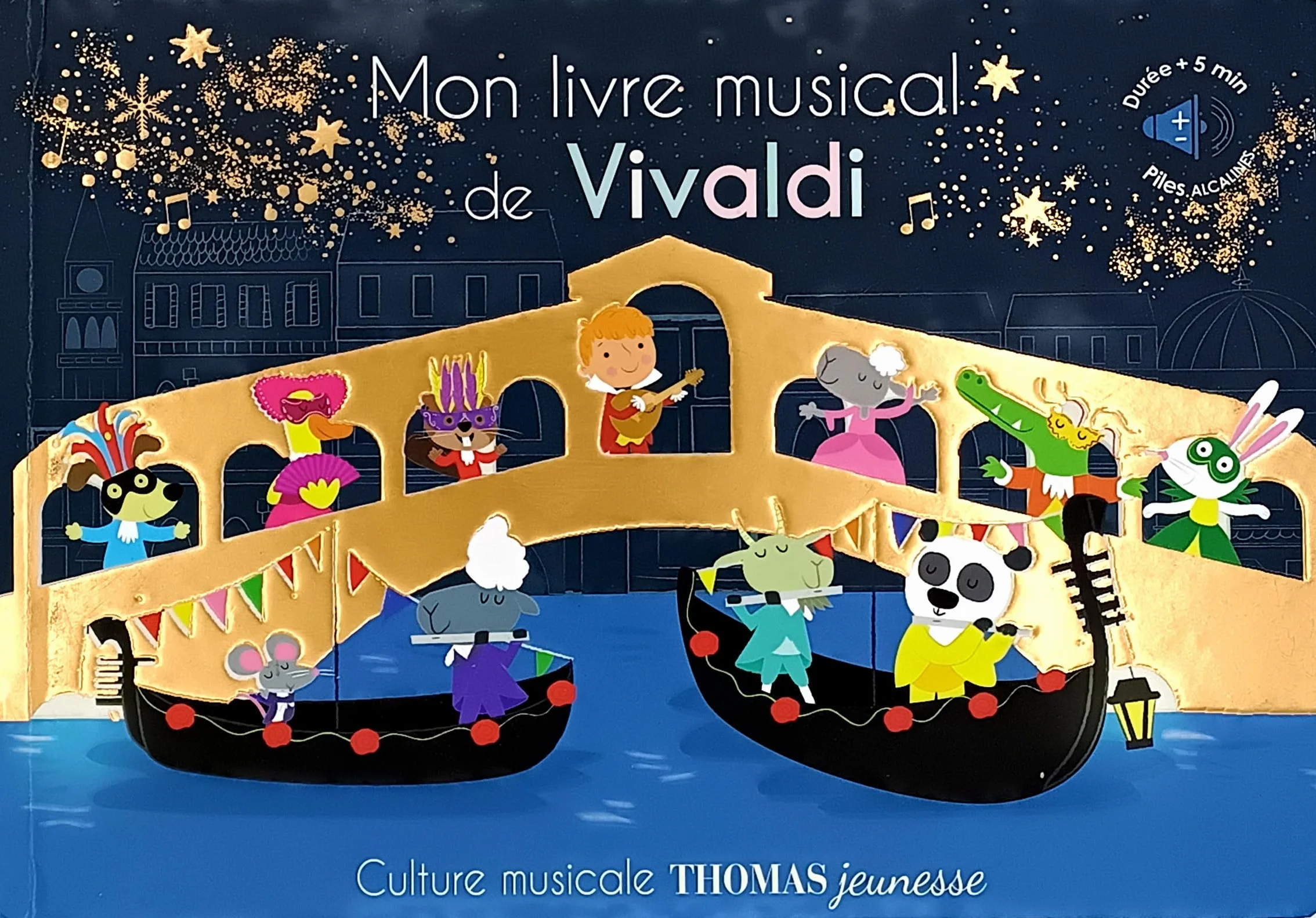 Mon livre musical à toucher de Vivaldi: Livre sonore bébé dès 6 mois avec grandes piles AAA alcalines incluses