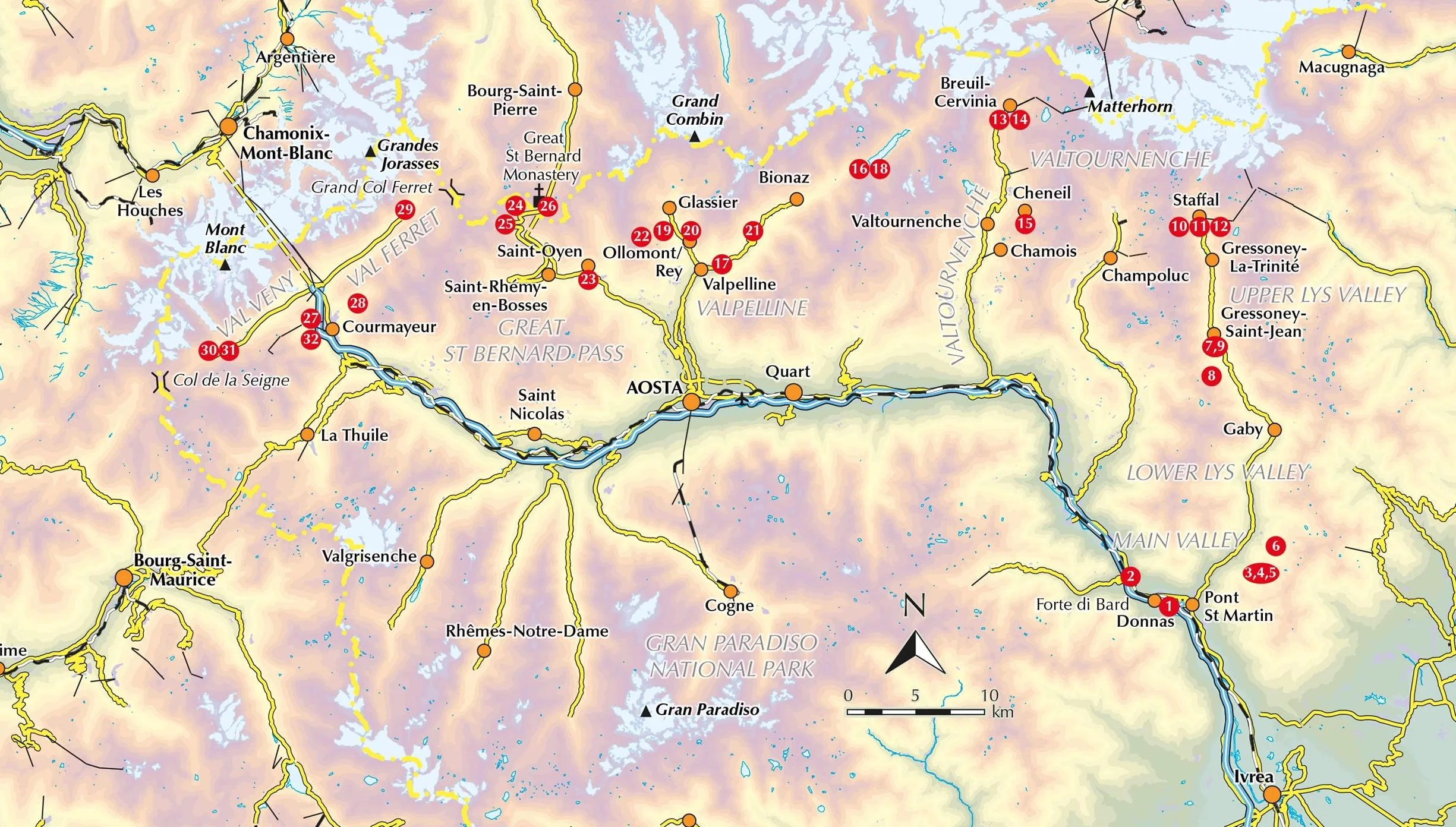 Walking in the aosta valley: Walks and Scrambles in the Shadows of Mont Blanc, the Matterhorn and Monte Rosa