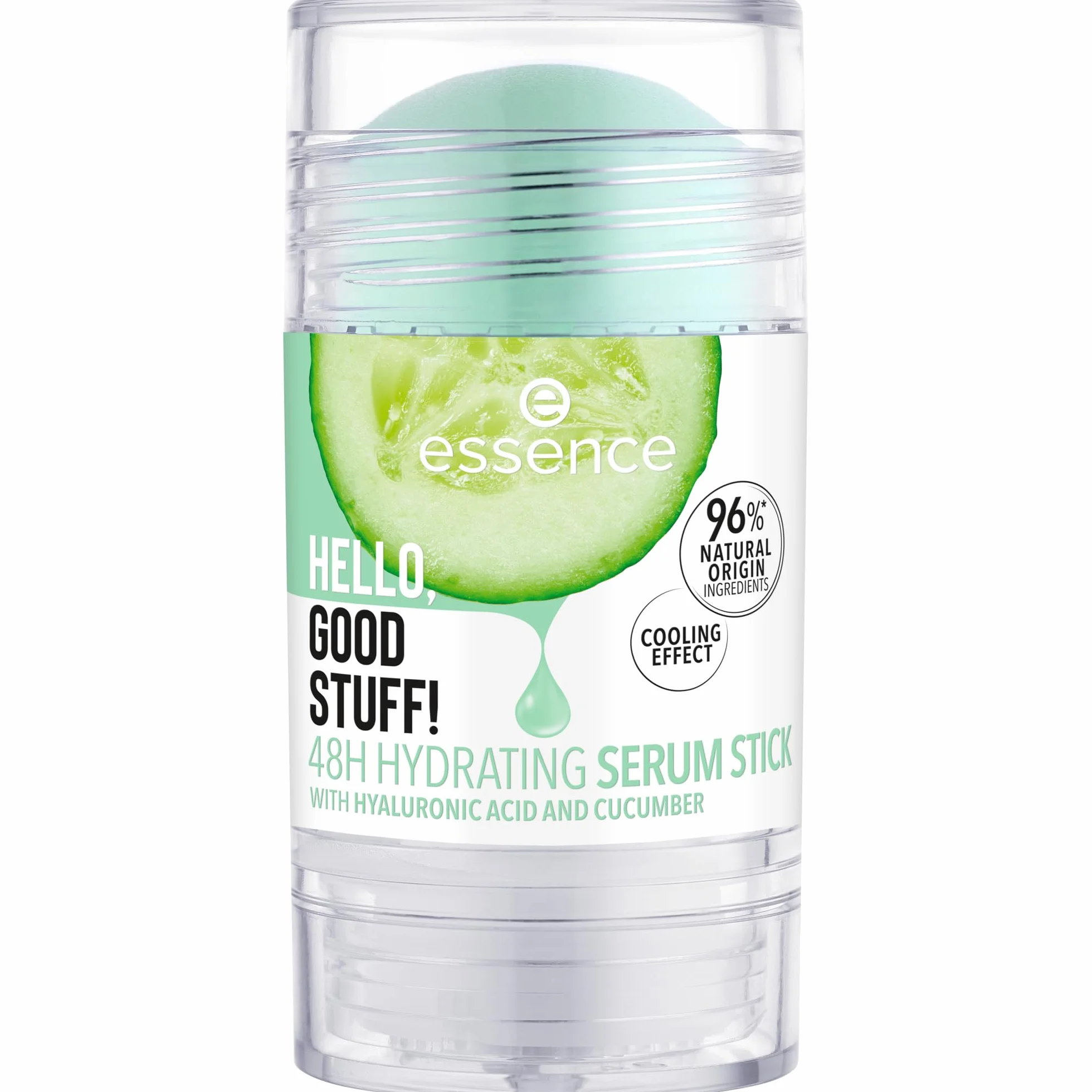 Essence HELLO, GOOD STUFF! 48H serum nawilżające, przezroczyste, nawilżające, chłodzące, orzeźwiające, wegańskie, bez oleju, bez parabenów, bez cząstek mikroplastiku, 3 sztuki w opakowaniu (3 x 30 g)