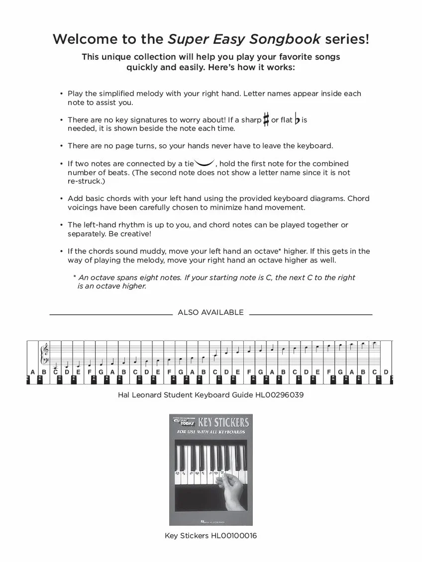 The beatles - super easy songbook piano: 60 Simple Arrangements for Piano