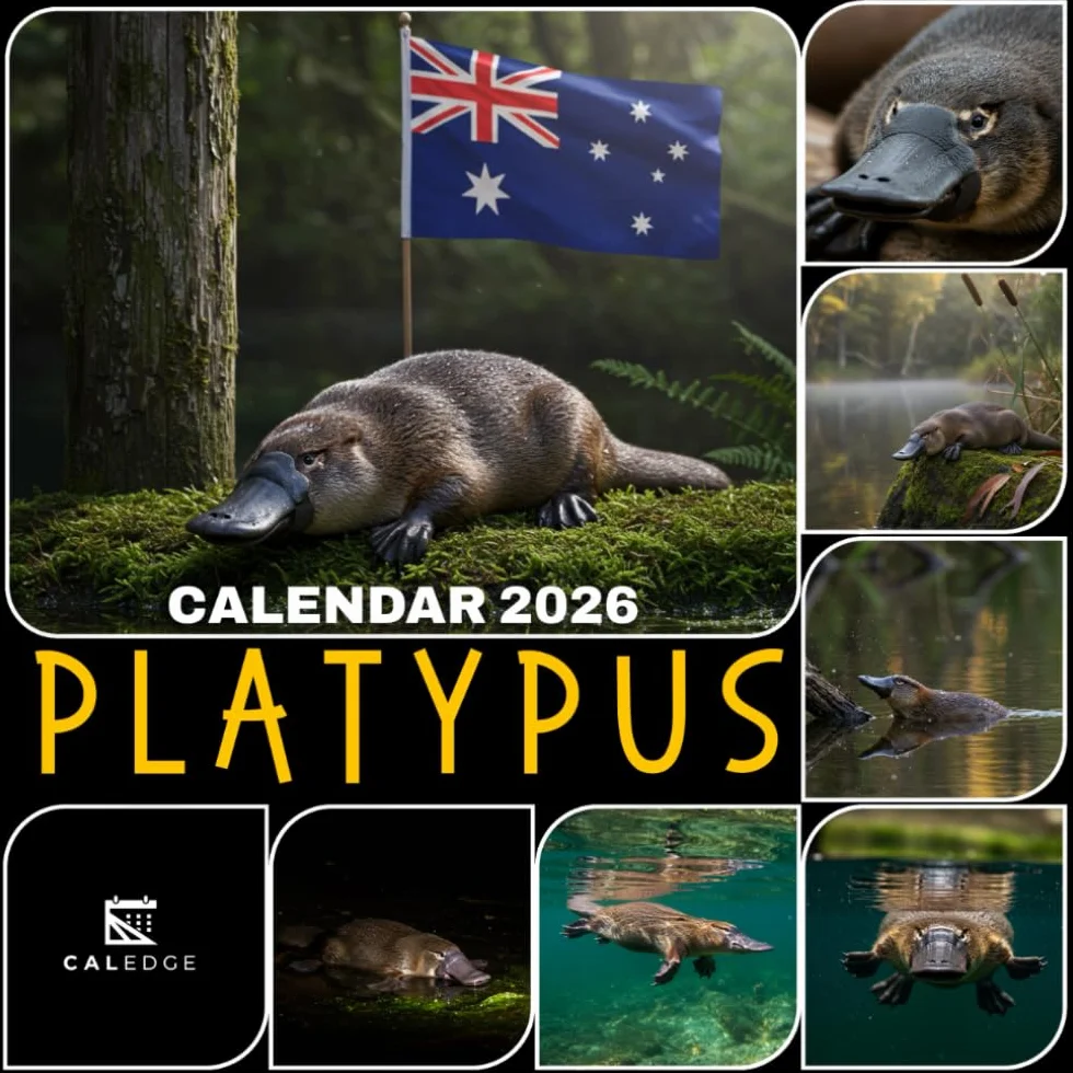Platypus Calendar 2026: Monthly Planner Featuring the Enigmatic Uncover Australia’s Most Bizarre Mammal Through Striking Nature Photography